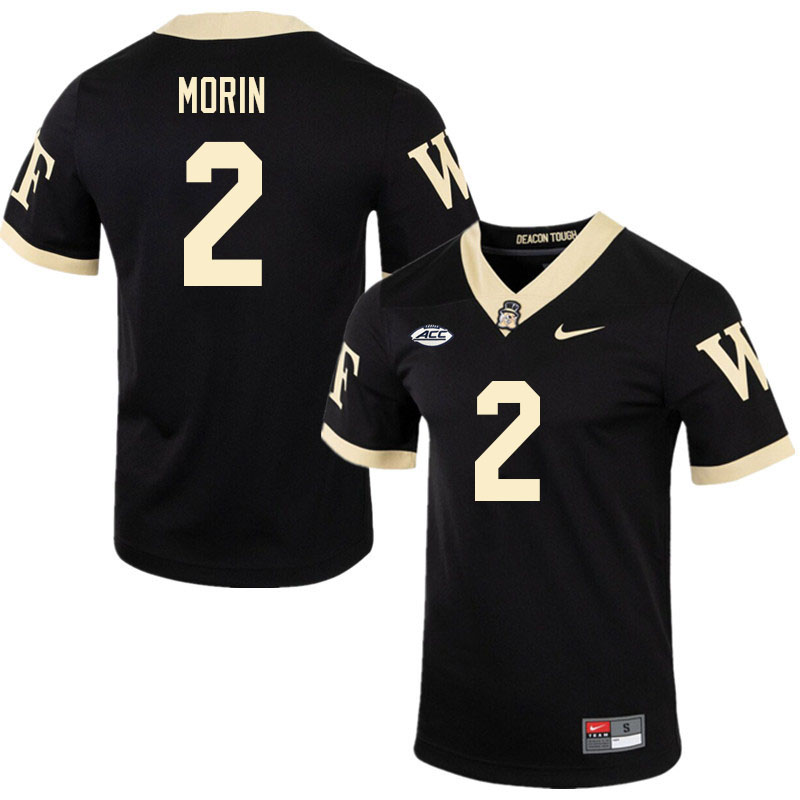 Men-Youth #2 Taylor Morin Wake Forest Demon Deacons 2023 College Football Jerseys Stitched-Black